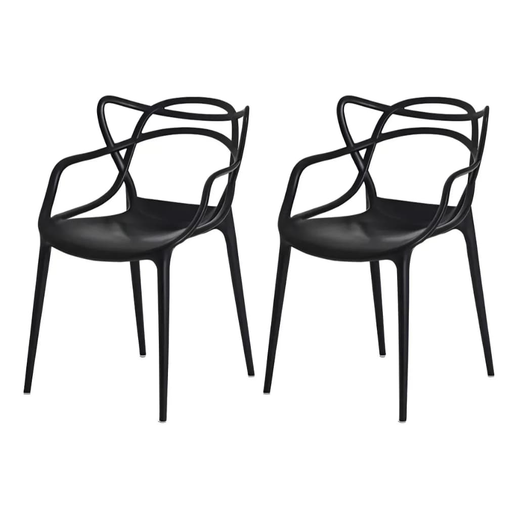 Kit 2 Cadeiras Allegra Design Moderno Empilhável Área Gourmet