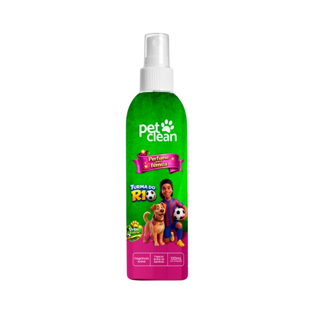 Perfume Pet Clean Turma do R10 120ml Spray Pet Macho Fêmea Filhote Cheiro Suave e Duradouro