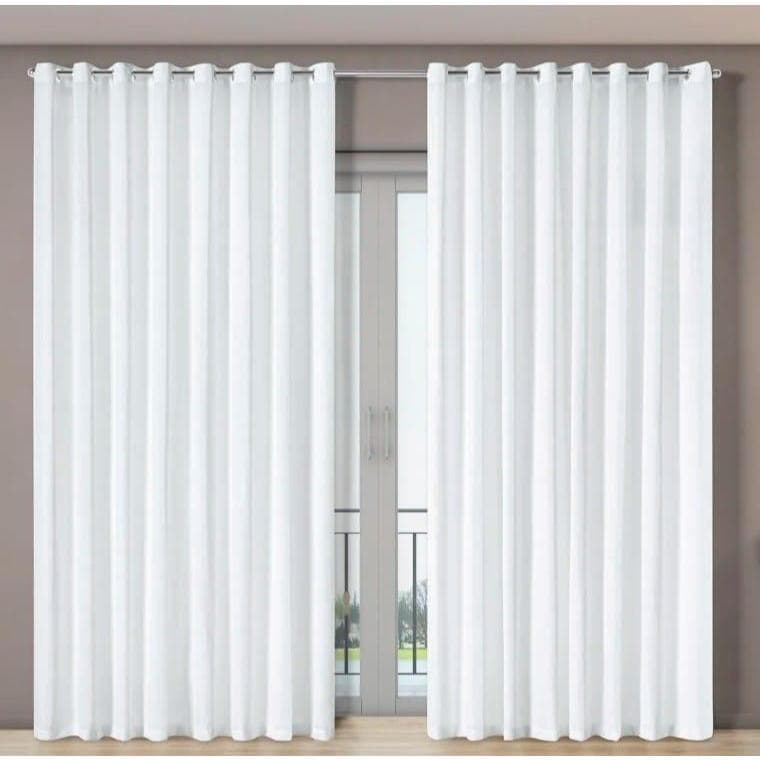 Cortina Voil Gaze de Linho com Forro Microfibra Para Quarto e Sala 4,00m x 2,50/2,80m de Altura