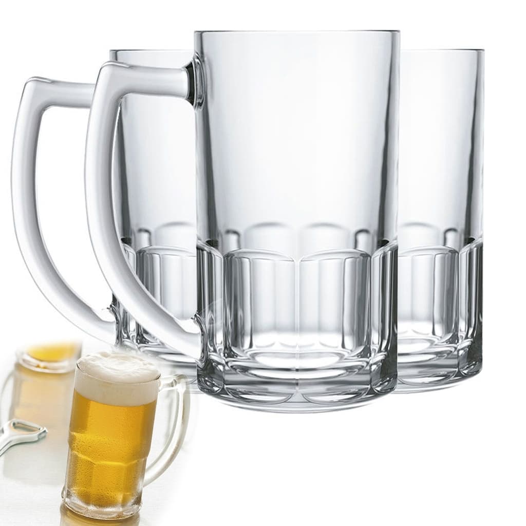 Kit 3 Canecas de Cerveja Nadir Bristol 340ml – Vidro Resistente para Chopp