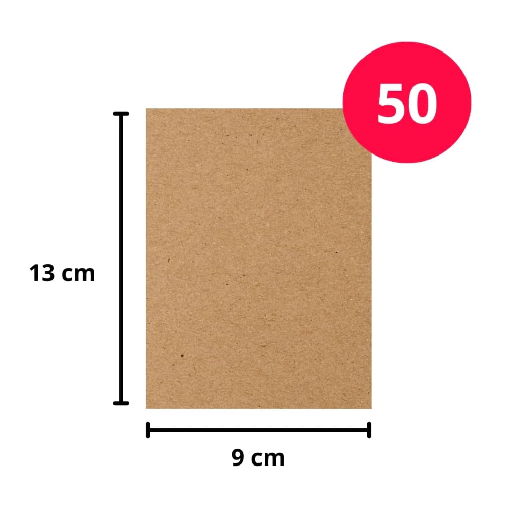 50Unid Chapas 13x9cm MDF Cru 3mm Placa Artesanato Quadro A4 LUM3
