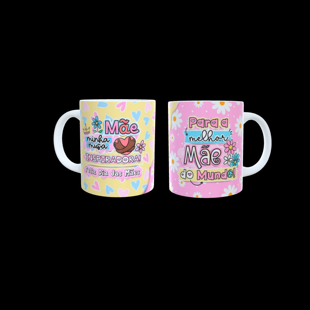 Caneca Personalizada  Minha muza Inspiradora Feliz dia das mães - Show Canecas