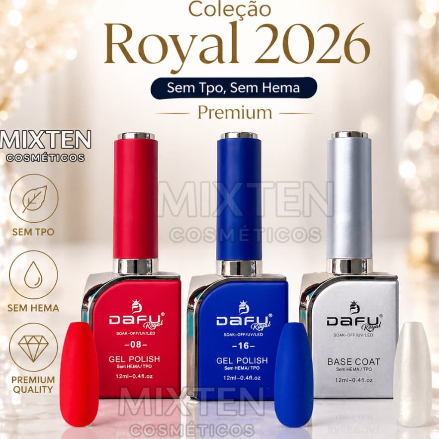 Esmalte em Gel 12ml Camada Única Coleção 2026 Sem Hema Sem TPO Unhas de Gel Profissional Cores Novas Dafu Royal