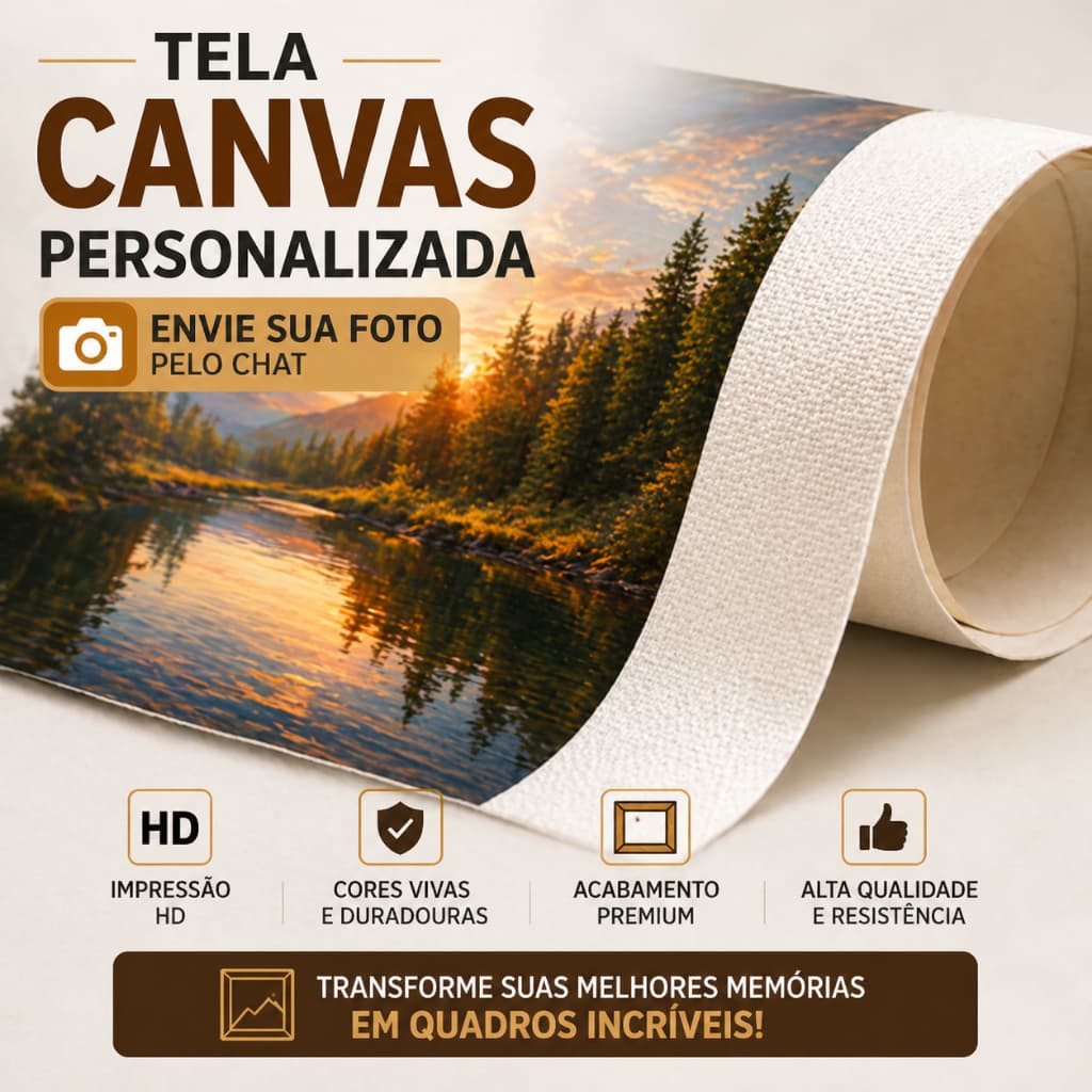 Tela Canvas Personalizada Sob Medida | Transforme sua Foto em Quadro, Qualidade HD | Envie a Imagem