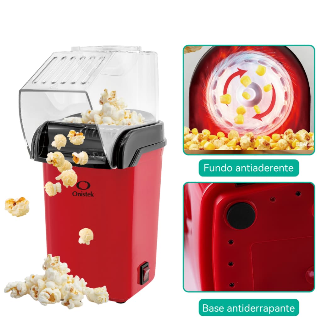 Pipoqueira Elétrica Ar Quente Sem Óleo 110/220V Pipoca Crocante Rápida 170ML para Casa