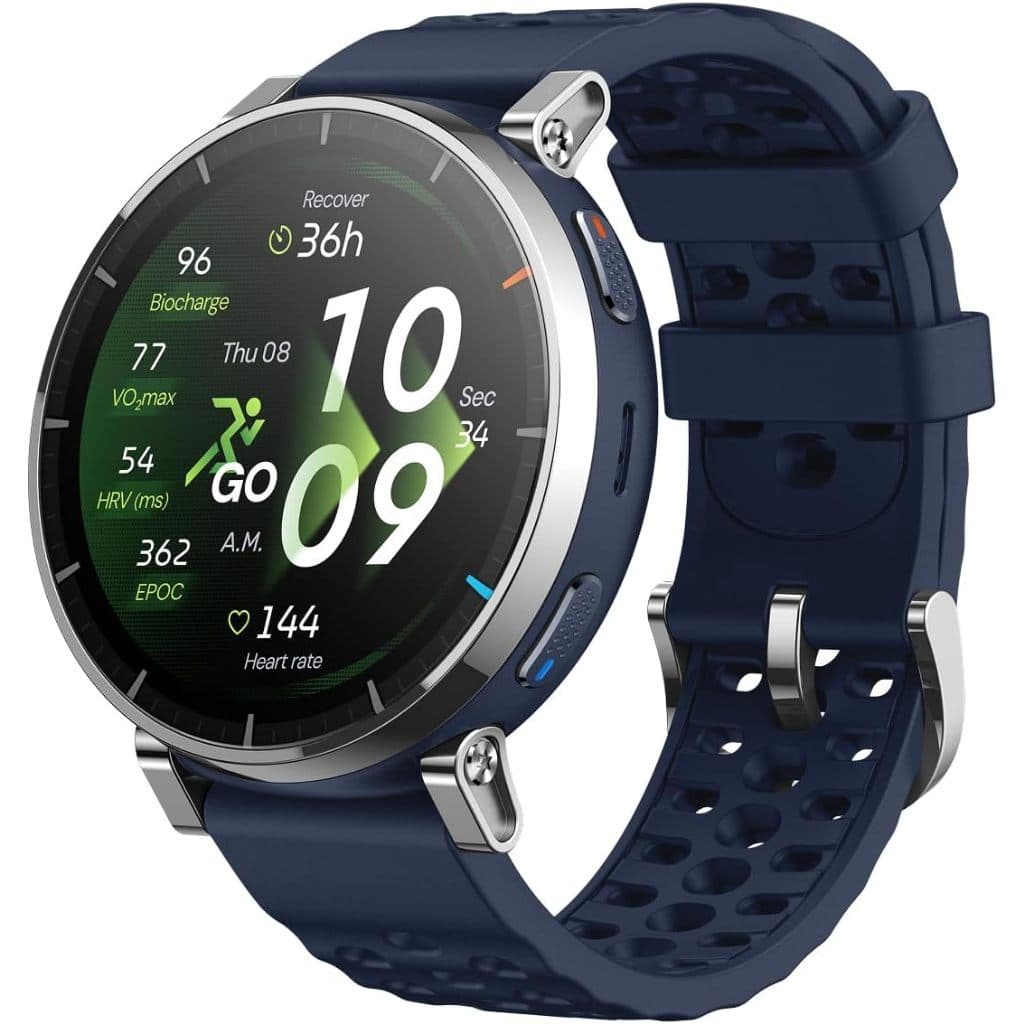 Amazfit Active 3 Premium Atlas Blue (Azul) GPS, visor AMOLED 4GB armazenamento interno