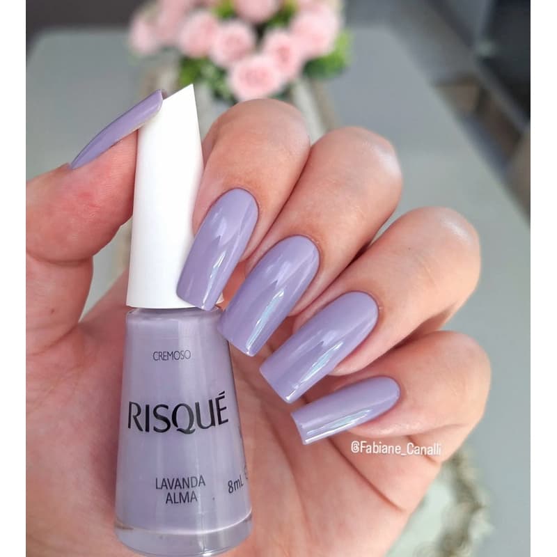 Esmalte Risqué Lavanda Alma Cremoso Hipoalergênico 8ml