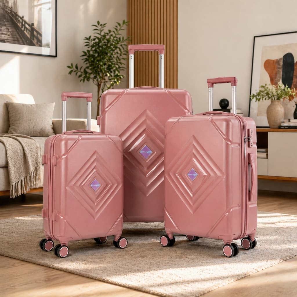 Kit 3 Malas Viagem 10/23/32kg | Polipropileno Rodas Dupla 360° Cadeado Trava | Alta Resistência