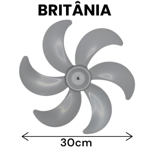 Hélice Para Ventilador Britânia 30cm 6 Pás