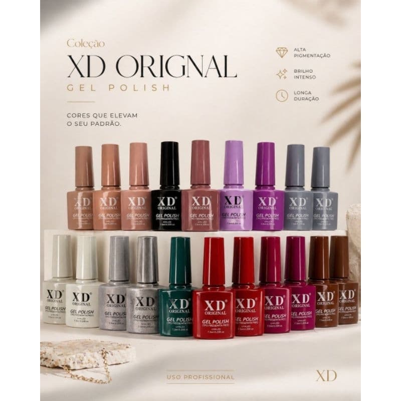Esmalte em Gel X&D Original 7,5ml Decoração Unhas Uv/Led