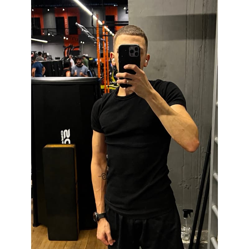 Camiseta Masculina Preta Básica Canelada Slim Fit Confortável Premium Envio Imediato