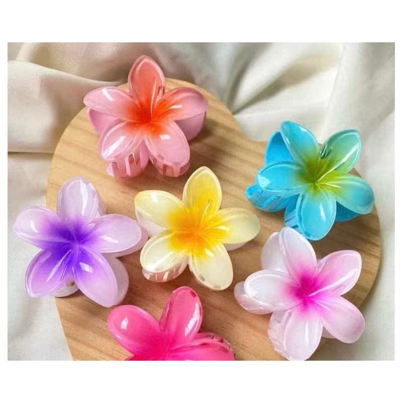 kits de 3 presilhas de 8cm Grampo Piranha De Cabelo Flor De Feriado De Praia Barrettes
