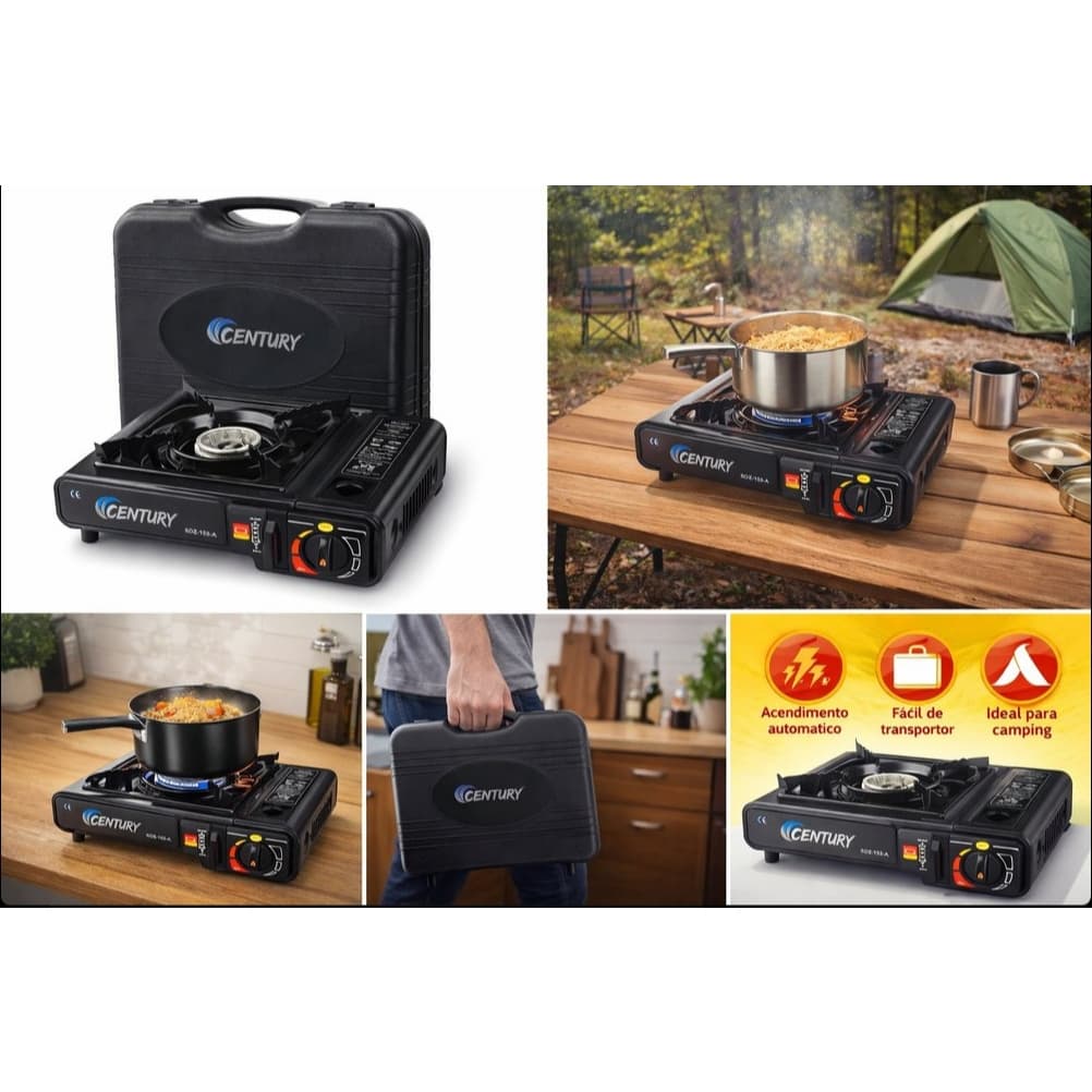 🔥 Fogão Fogareiro Portátil de Mesa Camping + Maleta Promoção Top