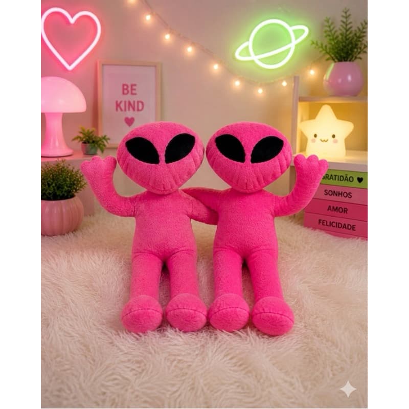 pelúcia ET, boneco alienígena, pelúcia 30cm, kit pelúcia, presente criativo, decoração fofa, pelúcia colorida