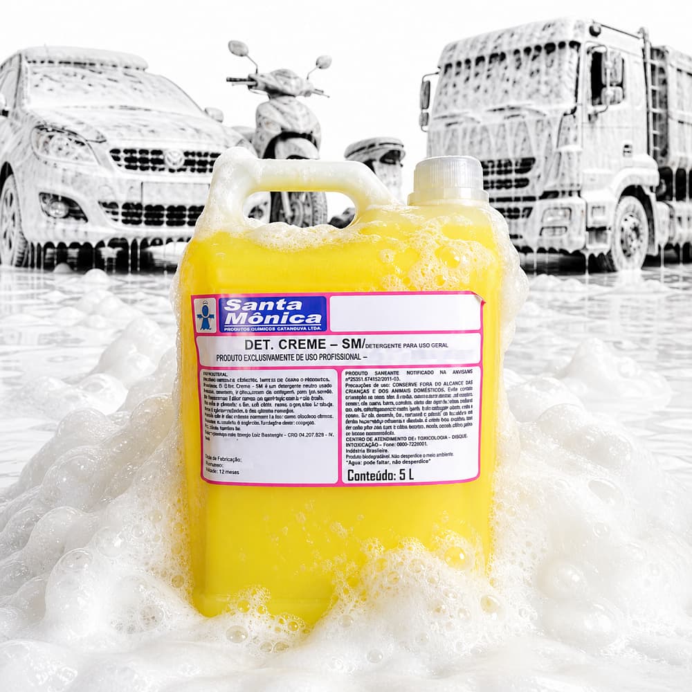Shampoo Automotivo Neutro 5L Biodegradável Alto Rendimento Não Agride Pintura