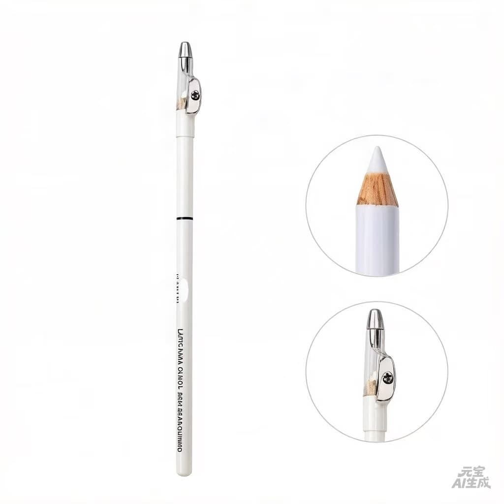 kit3/6pcs  Lápis de olho e sobrancelha Branco com apontador--- d'hermosa