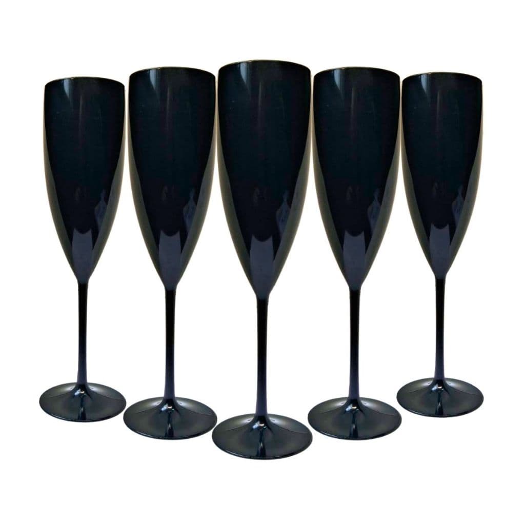 5 Taças de Champanhe Sólido Acrilico 160 ml festa aniversario chandon evento lembrancinha