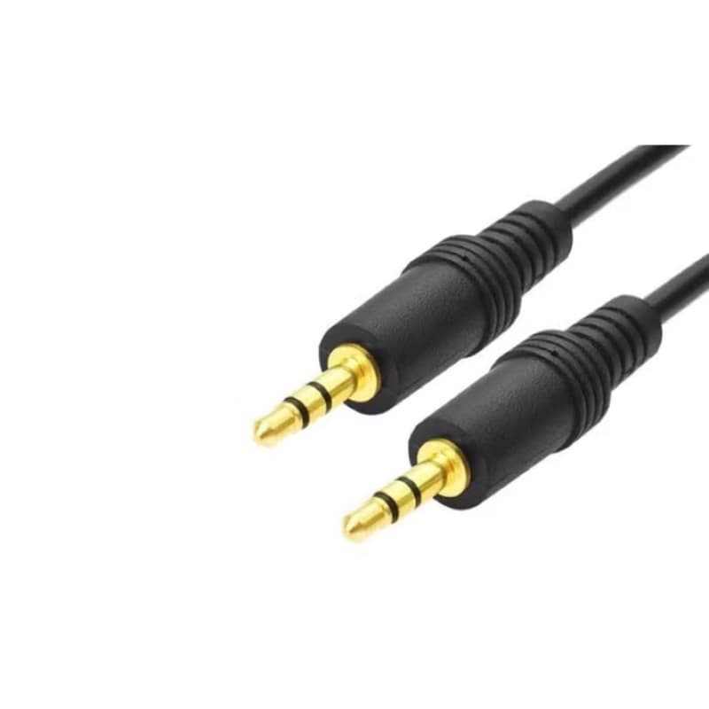 Cabo Audio Auxiliar P2 X P2 Estereo Dourado 5 metros Envio Imediato