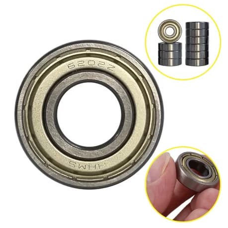 Kit 10 Rolamento 6202 ZZ  Rígidos Alta Durabilidade 15x35x11mm