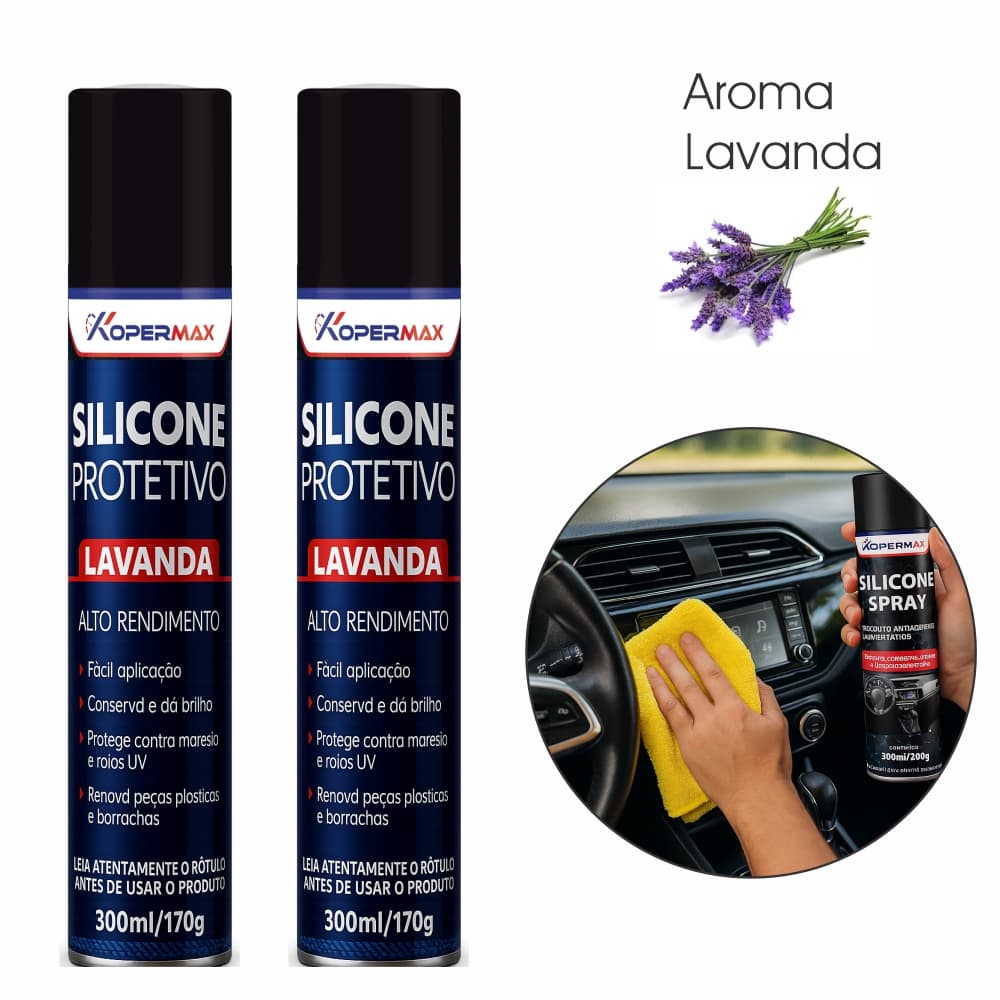 Kit C/ 2 Unid. Silicone Spray Lavanda 300ml