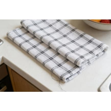 Kit 4 Pano de Chão Duplo 90x45 cm – 100% Algodão Branco Listrado | Alta Absorção e Durabilidade
