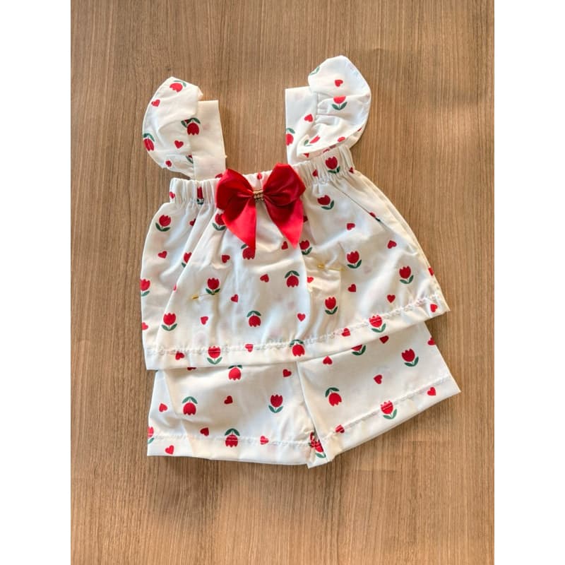 Conjunto bebê menina estampado blogueira algodão
