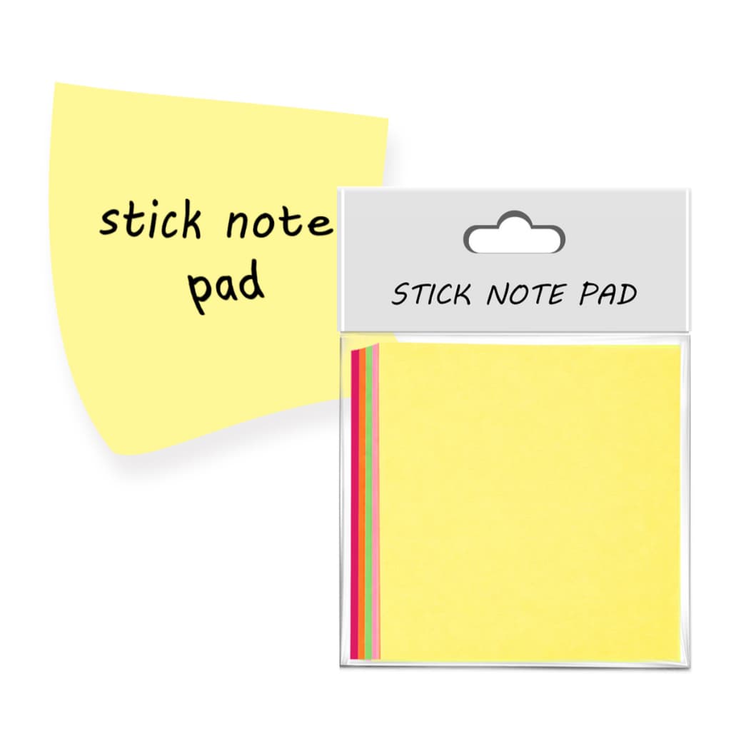 Kit 6 Post It Bloco Adesivo Anotações Recado 76mm X 76mm Colorido Quadrado Material Escolar
