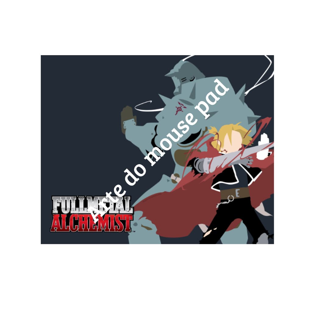Mouse Pad Fullmetal Alchemist Personalizado Nome Edward Alphonse Roy Anime Otaku Gamer Presente