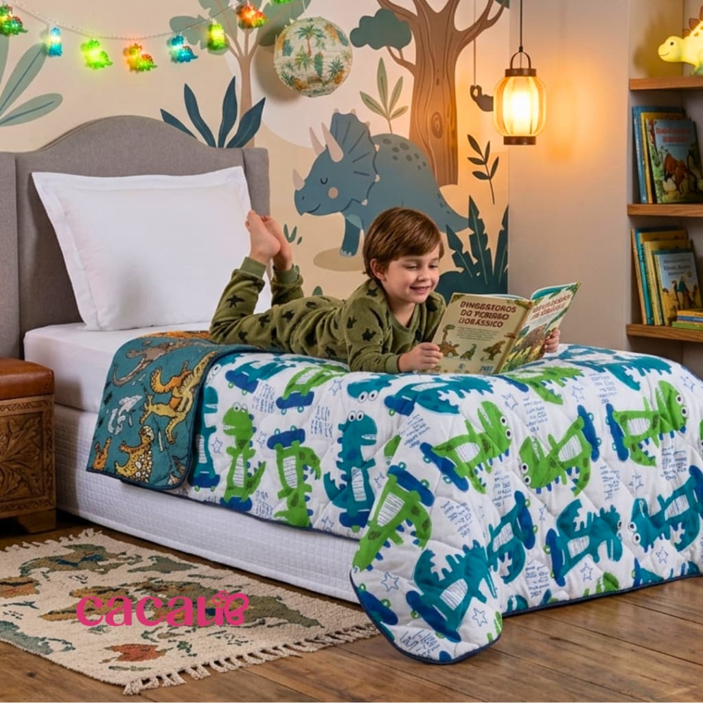 Edredom Estampado Solteiro Infantil 1,45m x 2,30m