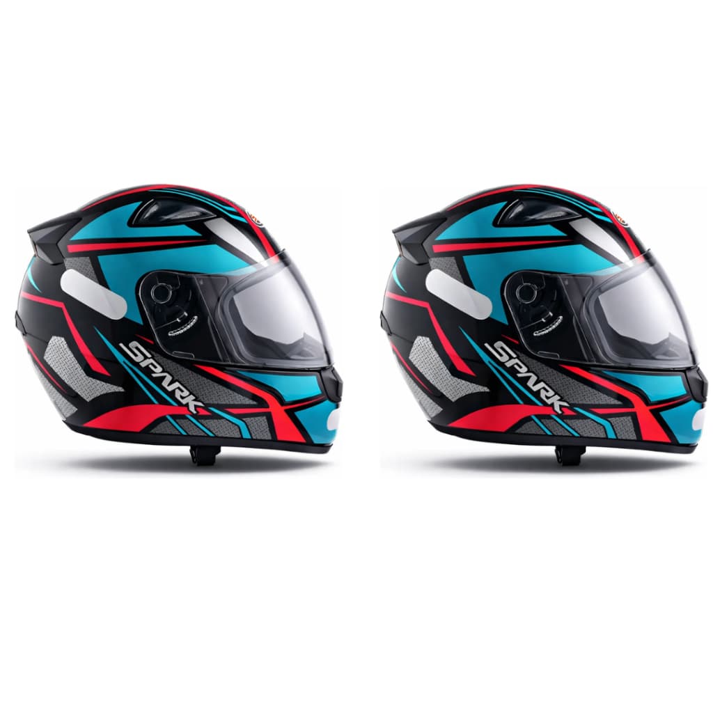 Kit 2 Capacetes Ebf Spark Spider Tiffany Moto Fechado Masculino Feminino