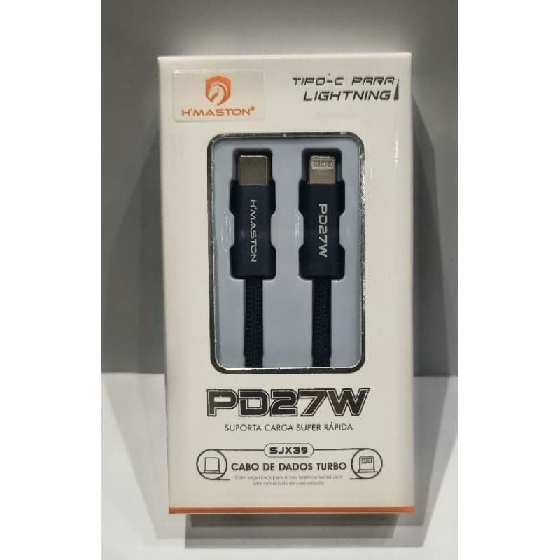 Cabo Tipo-C para Lightning H’Maston PD27W – Carga Rápida e Alta Qualidade