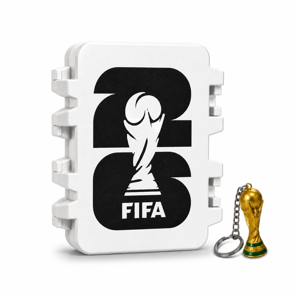 Porta Figurinhas Copa Mundo 2026 Case Organizador Brasil Box Taça de Brinde