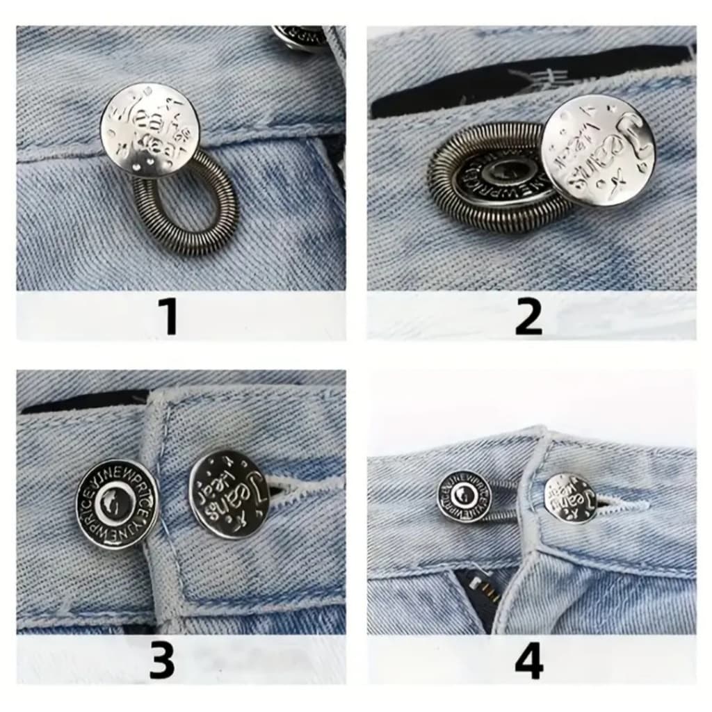 Extensor botão de mola para calças shorts saias ajuste