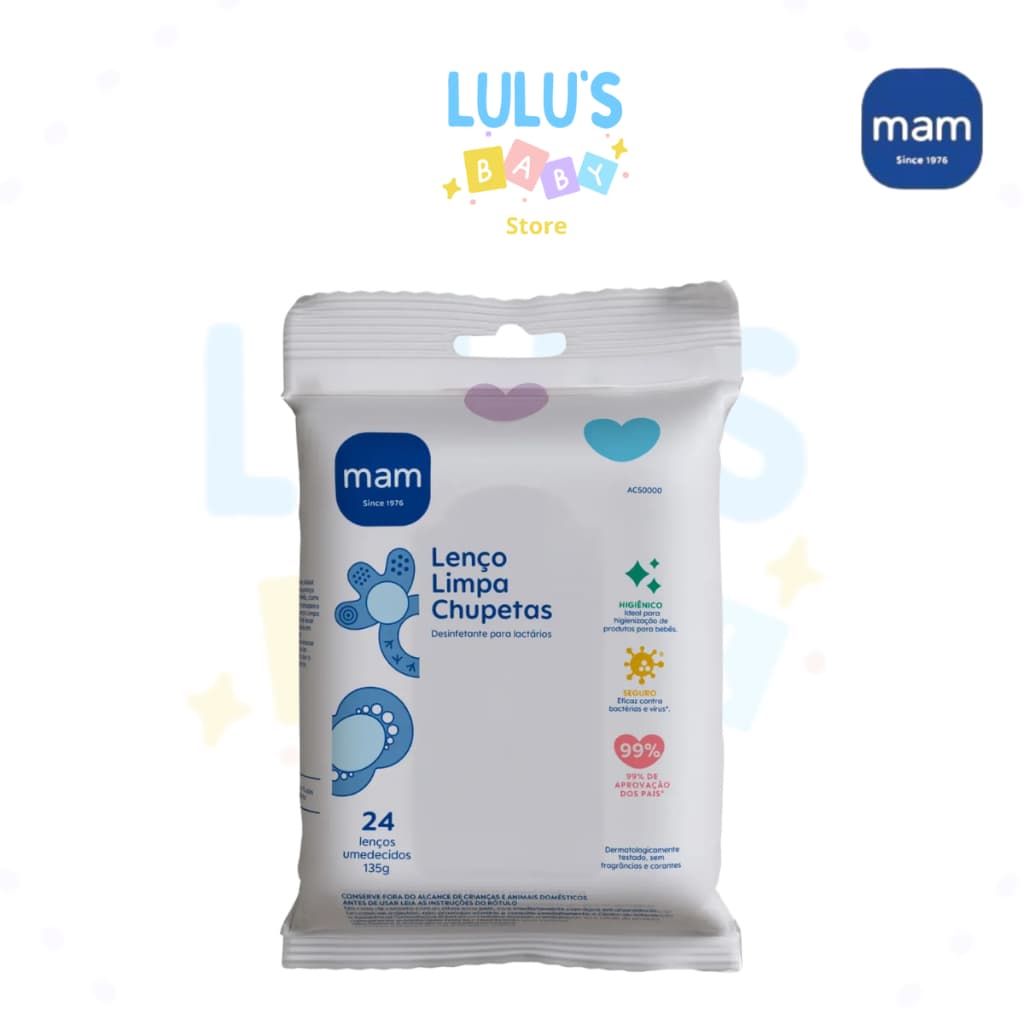 Lenços Umedecidos MAM Limpa Chupetas E Acessórios ENVIO IMEDIATO ORIGINAL
