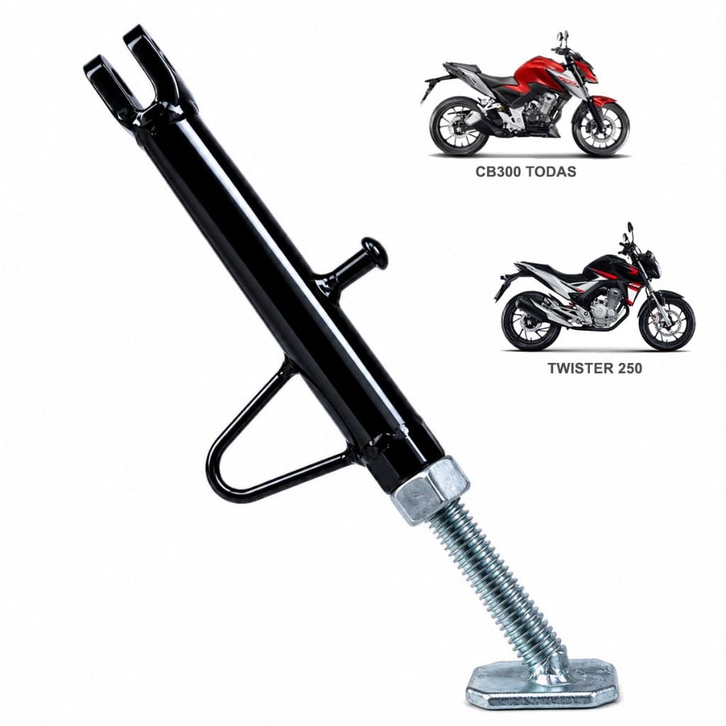 Cavalete CB300 E Twister 250 - Reforçado com Regulagem Pezinho de Descanso Lateral