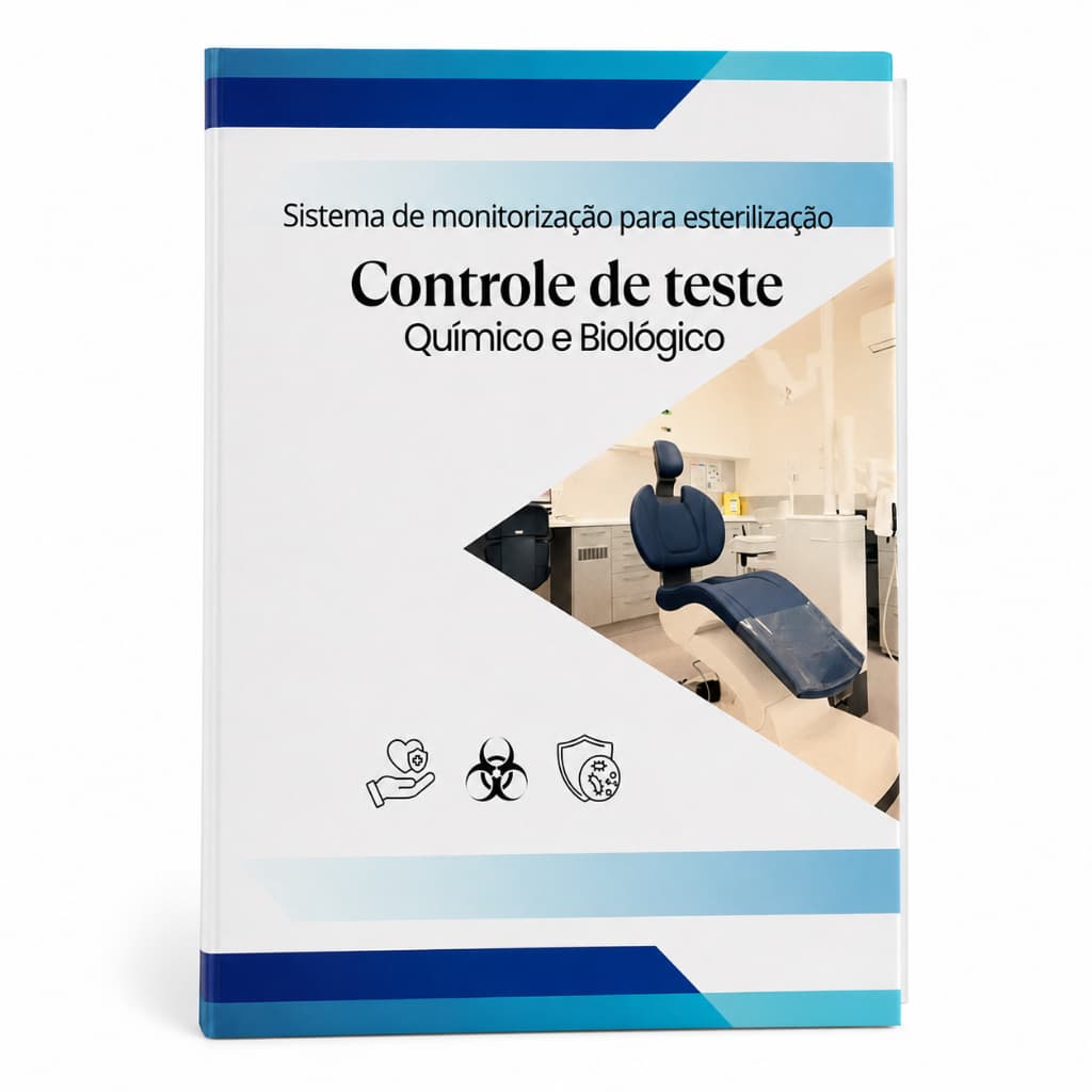 Pasta Fichário A5 Controle Autoclave Registro Teste Químico e Biológico Esterilização Profissional