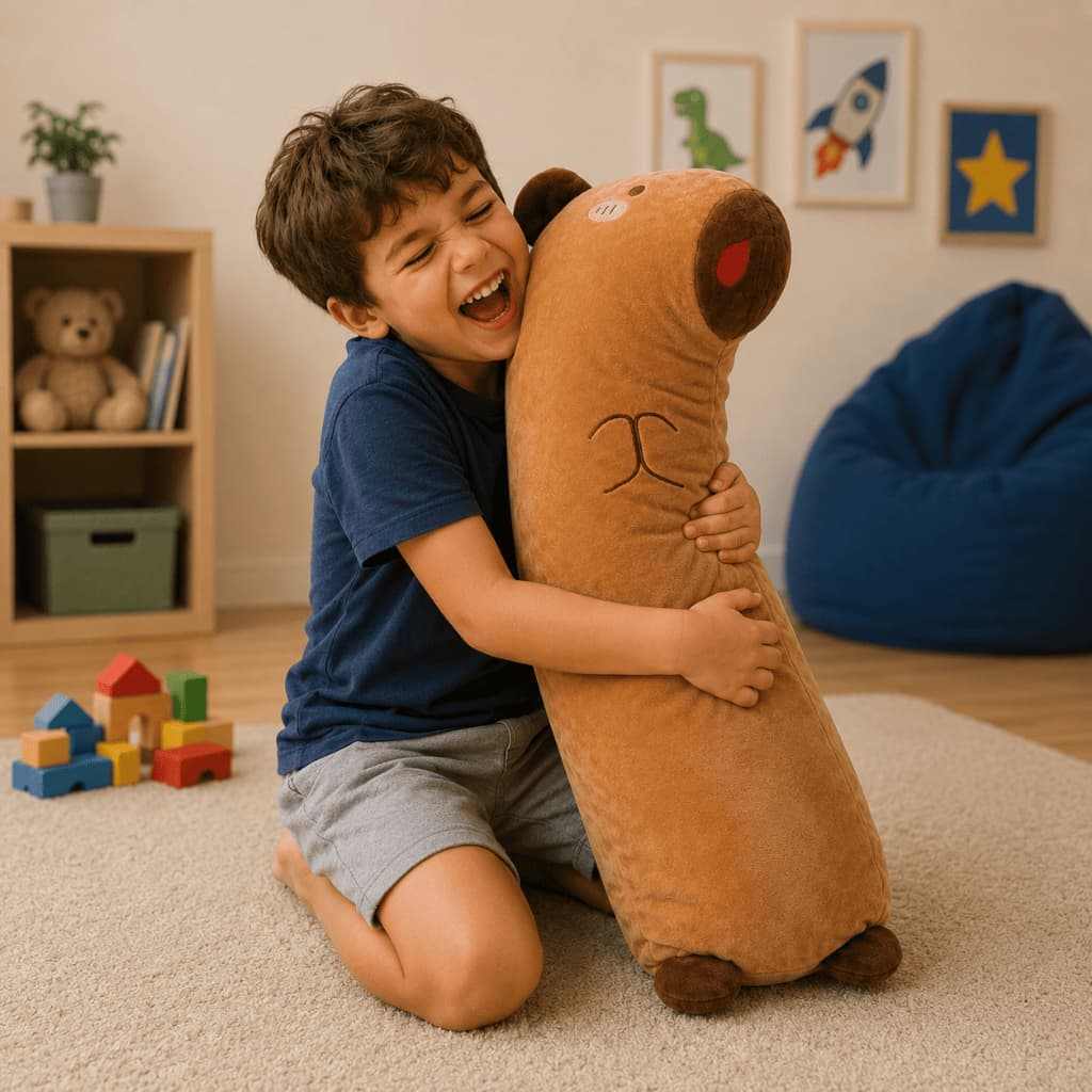 Mini Capivara 45cm Capivara Brinquedo De Pelúcia Macio Fofo Presente Lavável e Antialérgico