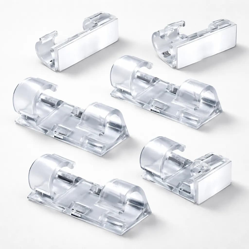 Clips Organizador Fixador Adesivo De Cabo Fios Parede Transparente