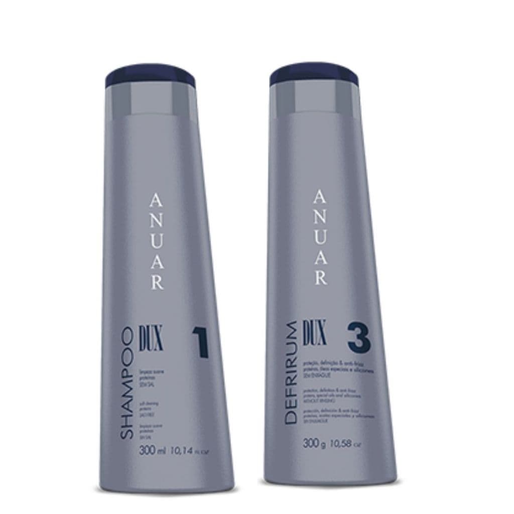 Shampoo Dux 300ml + Defrirum Dux 300g Cabelos Afro - Anuar Cosméticos