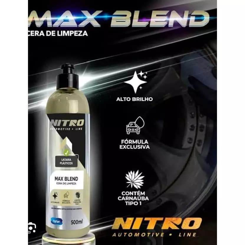 Nitro Max Blend Cera Carnaúba Limpadora Premium Alto Brilho Lataria e Plásticos