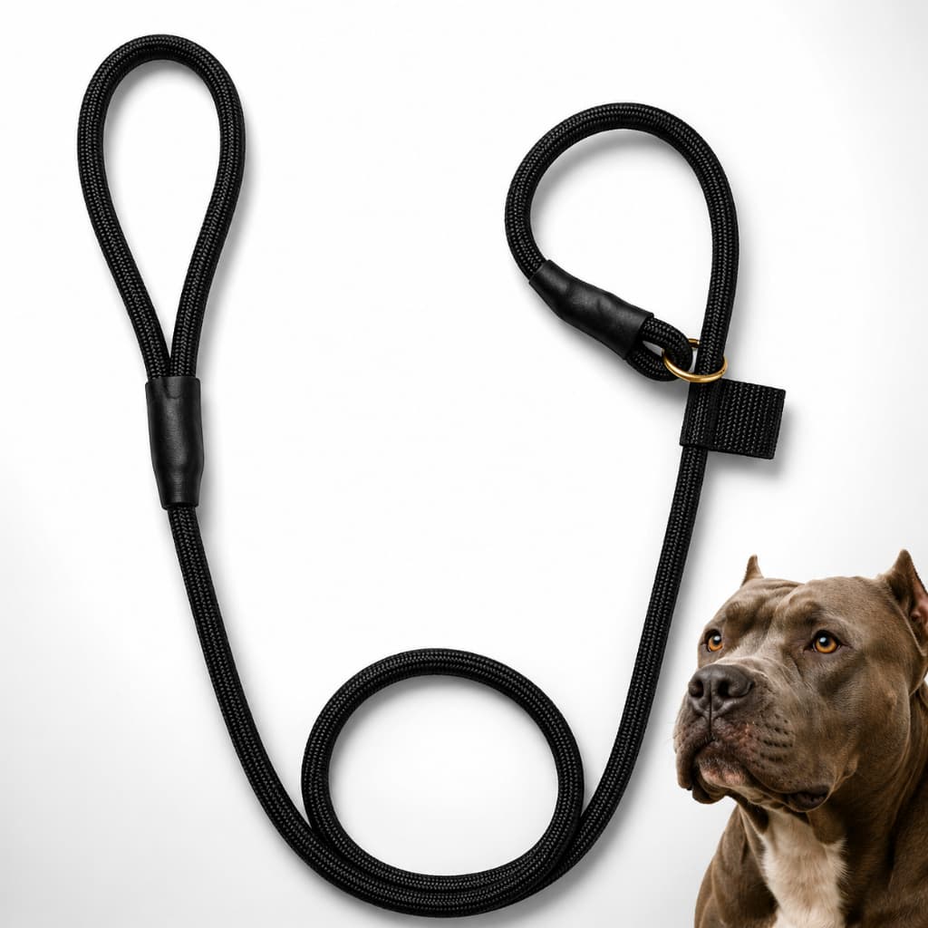 Guia Unificada Adestramento Cachorro Coleira Nylon Reforçado Preta Cães Profissional
