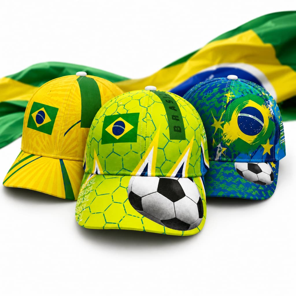 Boné Infantil Brasil Torcida Mirim Mini Para Crianças Copa do Mundo Menino Menina 2026 1 Até 5 Anos