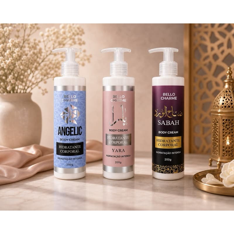 Creme Hidratante Corporal Árabe Bello Charme Feminino 200g Envio Imediato