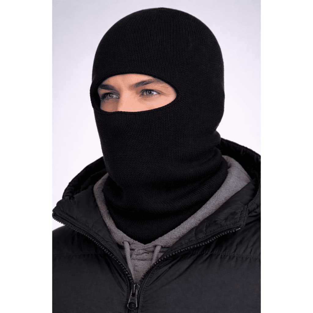 Balaclava Touca Ninja Tricot Inverno Motoqueiro Térmica Frio Preto Lã Acrílica