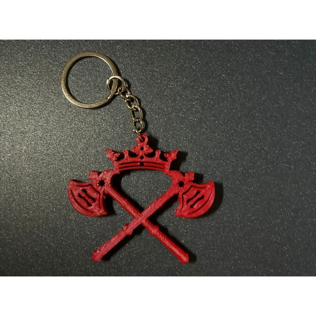 Chaveiro Xangô Machado Duplo Oxê Decorativo para Chaves e Bolsa