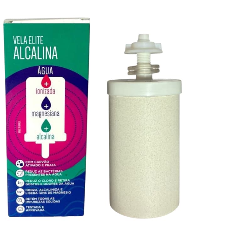 Vela para Filtro - Agua Alcalina Magnesio Prata Coloidal Carvao
