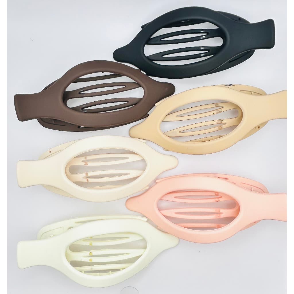 Presilha Coreana Oval Bico de Pato de Garra - Piranha de Cabelo Coreana Bico de Pato Fosca