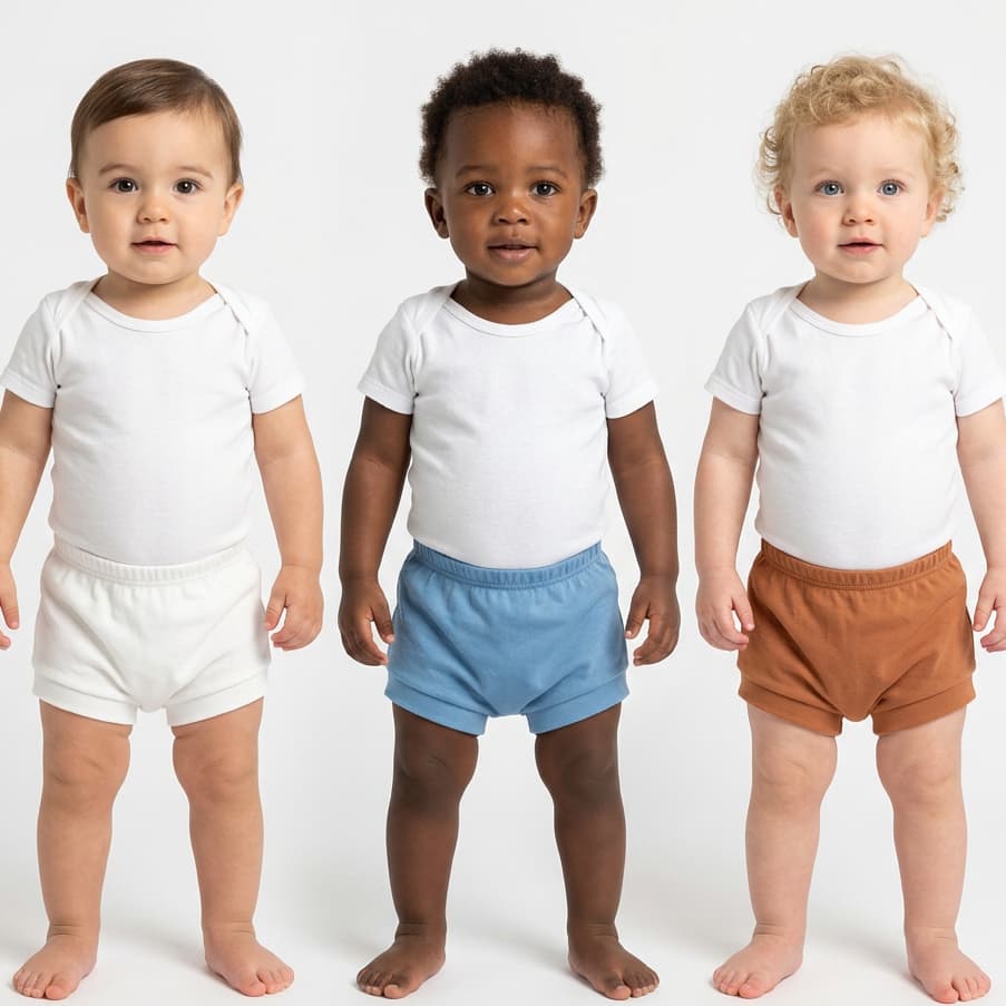 Kit 3 Short Tapa Fralda Infantil Bebê 100% Algodão Menina Menino Unissex Básico Suedine Enxoval Maternidade Macio e Leve