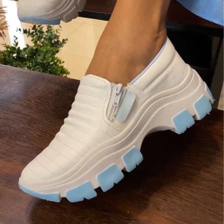 Tênis Esportivo Feminino Slip On Tratorado Calce Fácil Sem Cadarço Leve e Confortável 34 ao 39