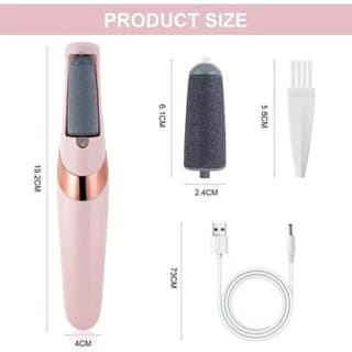 Lixador de Pé Elétrico Portátil – Esfoliador Tira Calos com Lixa para Pedicure